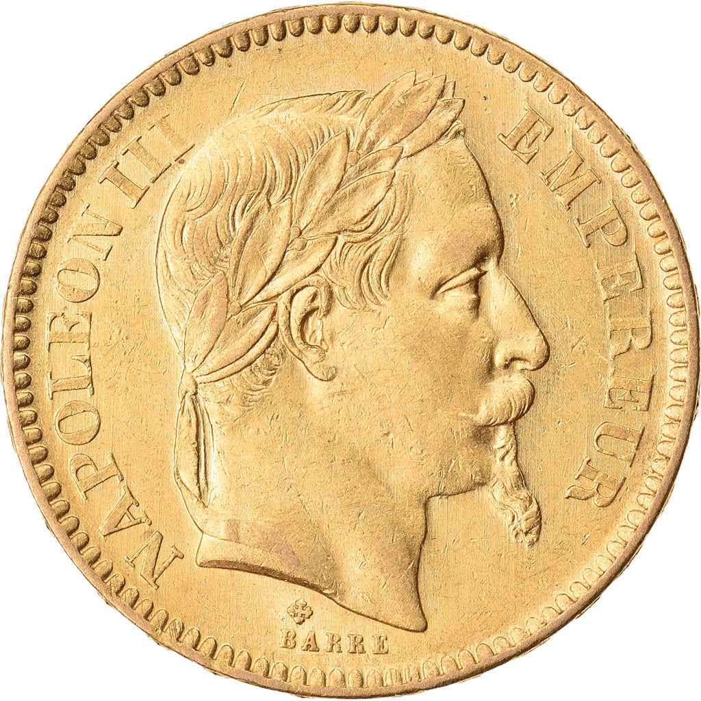 Moneta, Francja, Napoleon III, Napoléon III, 20 Francs, 1863, Strasbourg
