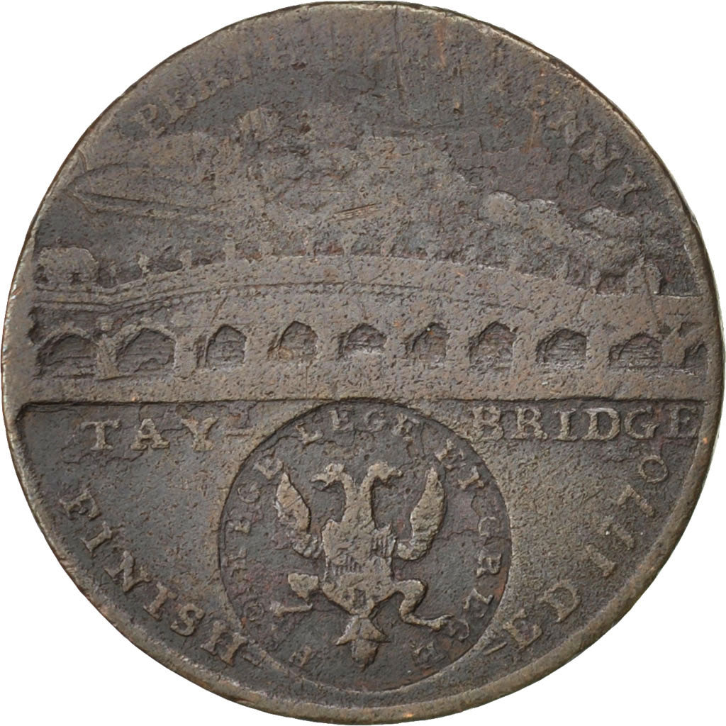 Scotland, 1/2 Penny Token, 1797, F(12-15), Copper, 9.85