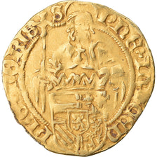 Monnaie, Pays-Bas, 1/2 Florin d'or au Saint Philippe, Bruges, Rare, TTB, Or