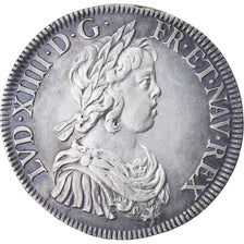 Moeda, França, Louis XIV, Écu à la mèche courte, Ecu, 1643, Paris