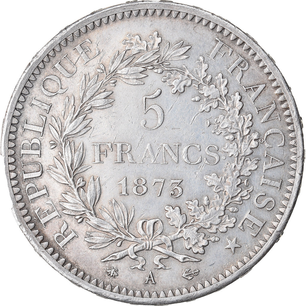 Coin, France, Hercule, 5 Francs, 1873, Paris, AU(55-58), Silver, KM:820.1
