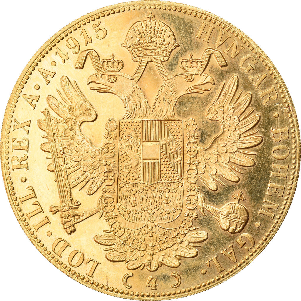 Monnaie, Autriche, Franz Joseph I, 4 Ducat, 1915, SPL, Or, KM:2276