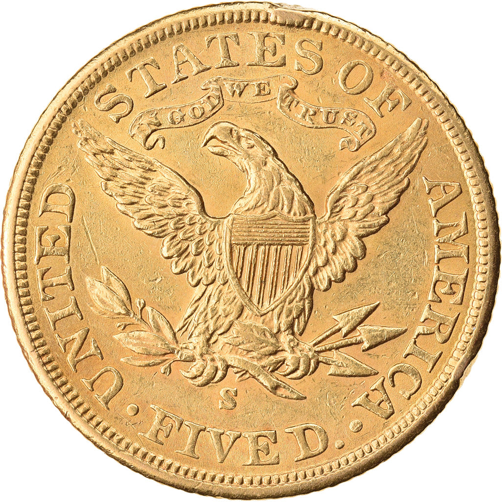 Moneta, Stati Uniti, Coronet Head, $5, Half Eagle, 1901, U.S. Mint, San
