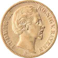 Moneta, Landy niemieckie, BAVARIA, Ludwig II, 20 Mark, 1873, Munich, EF(40-45)