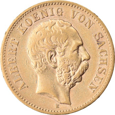 Monnaie, Etats allemands, SAXONY-ALBERTINE, Albert, 20 Mark, 1876, Dresde, TTB