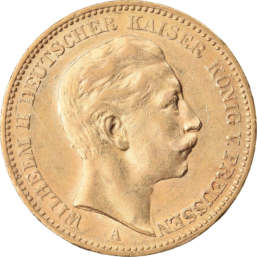Coin, German States, PRUSSIA, Wilhelm II, 20 Mark, 1904, Berlin, MS(63), Gold