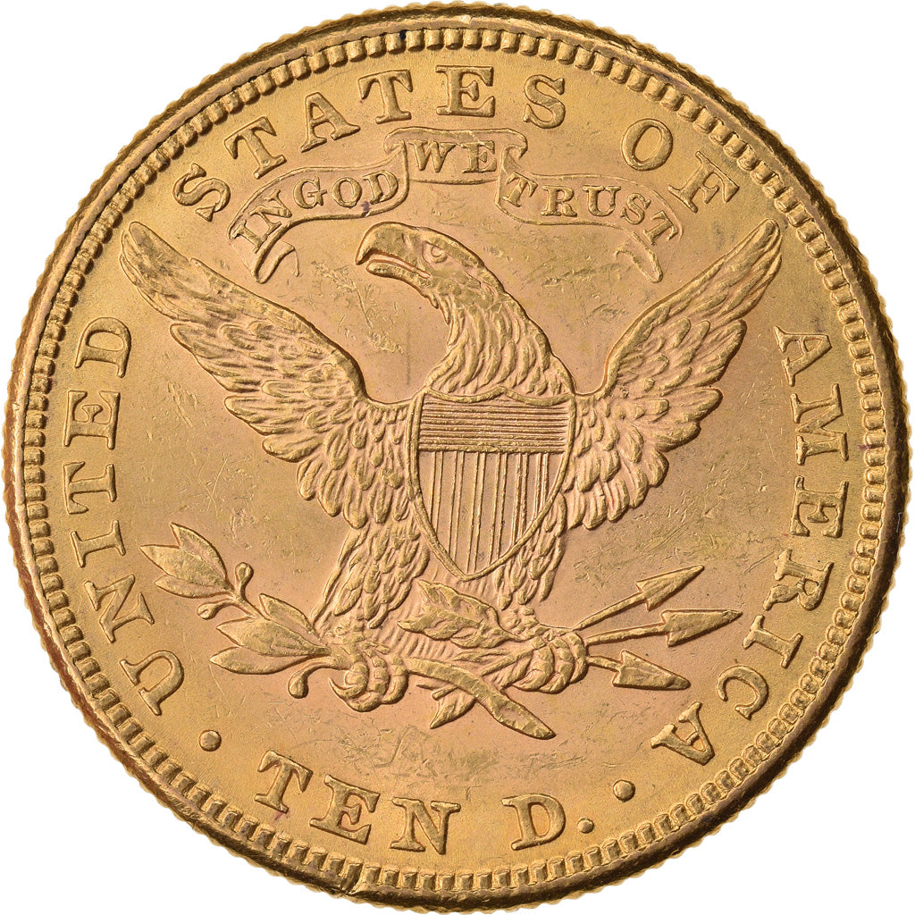 Coin, United States, Coronet Head, $10, Eagle, 1882, U.S. Mint, Philadelphia