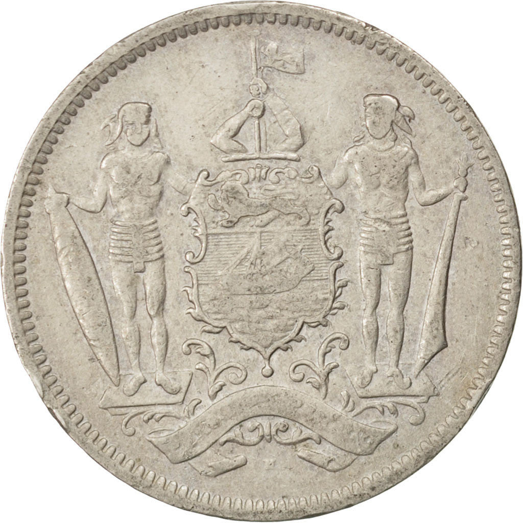 BRITISH NORTH BORNEO, 5 Cents, 1903, Heaton, KM #5, VF(30-35), Copper-Nickel,...