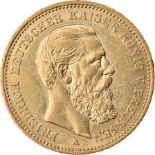 Coin, German States, PRUSSIA, Friedrich III, 20 Mark, 1888, Berlin, AU(55-58)