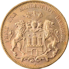Moneda, Estados alemanes, HAMBURG, 20 Mark, 1913, Hamburg, EBC+, Oro, KM:618