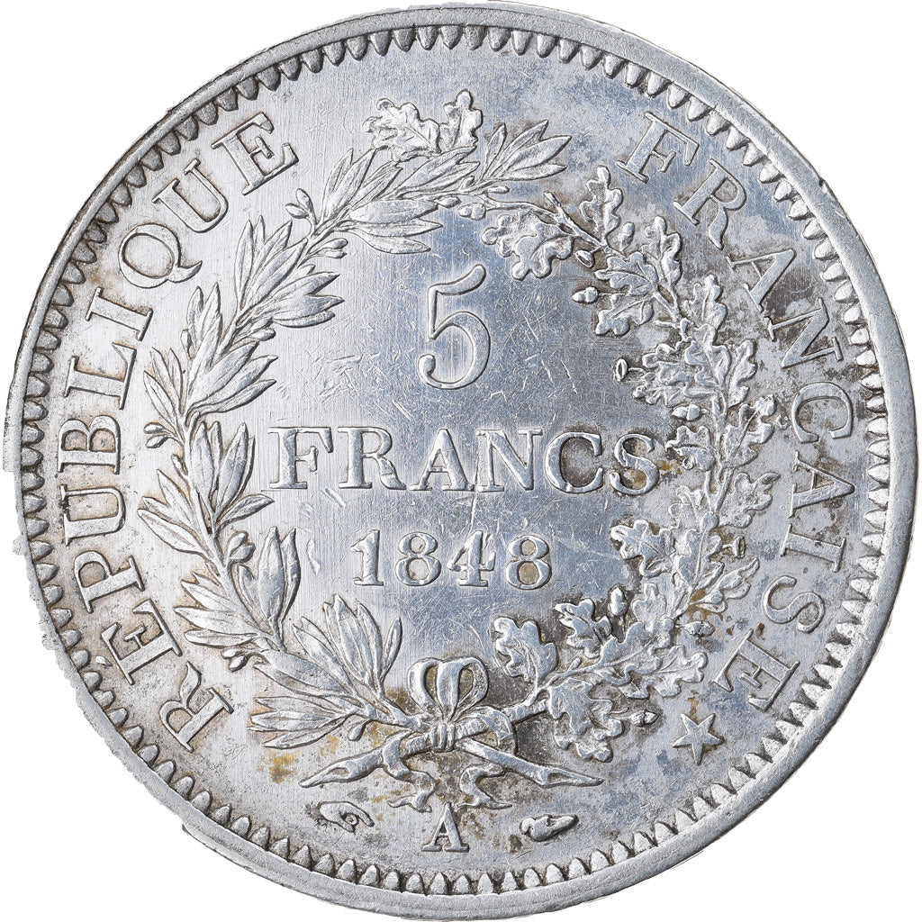 Coin, France, Hercule, 5 Francs, 1848, Paris, AU(50-53), Silver, KM:756.1