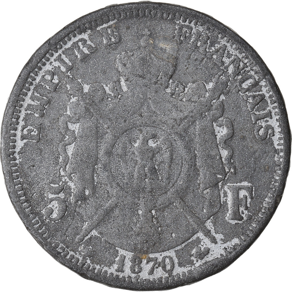 Moneta, Francja, Napoleon III, Napoléon III, 5 Francs, 1870, Paris