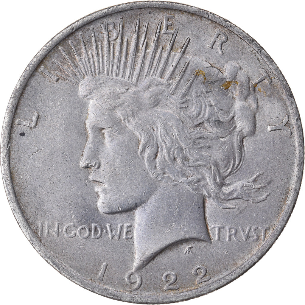 Coin, United States, Peace Dollar, Dollar, 1922, U.S. Mint, Philadelphia