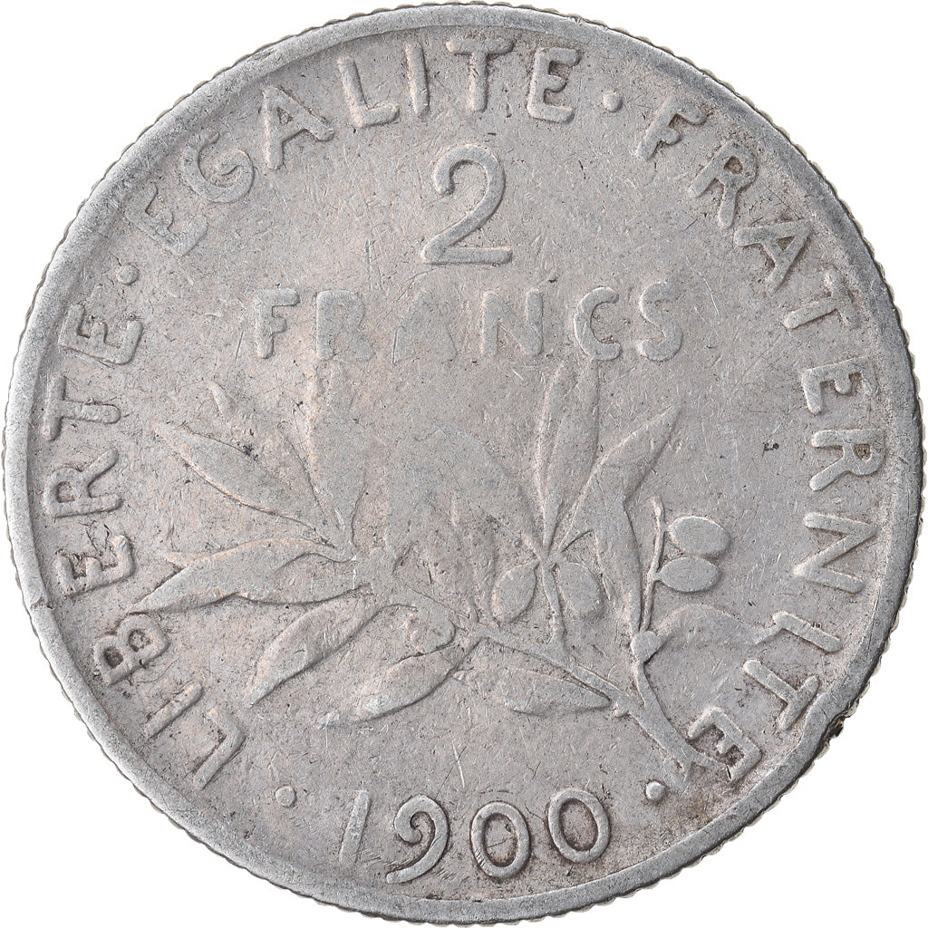 Monnaie, France, Semeuse, 2 Francs, 1900, Paris, TB, Argent, KM:845.1