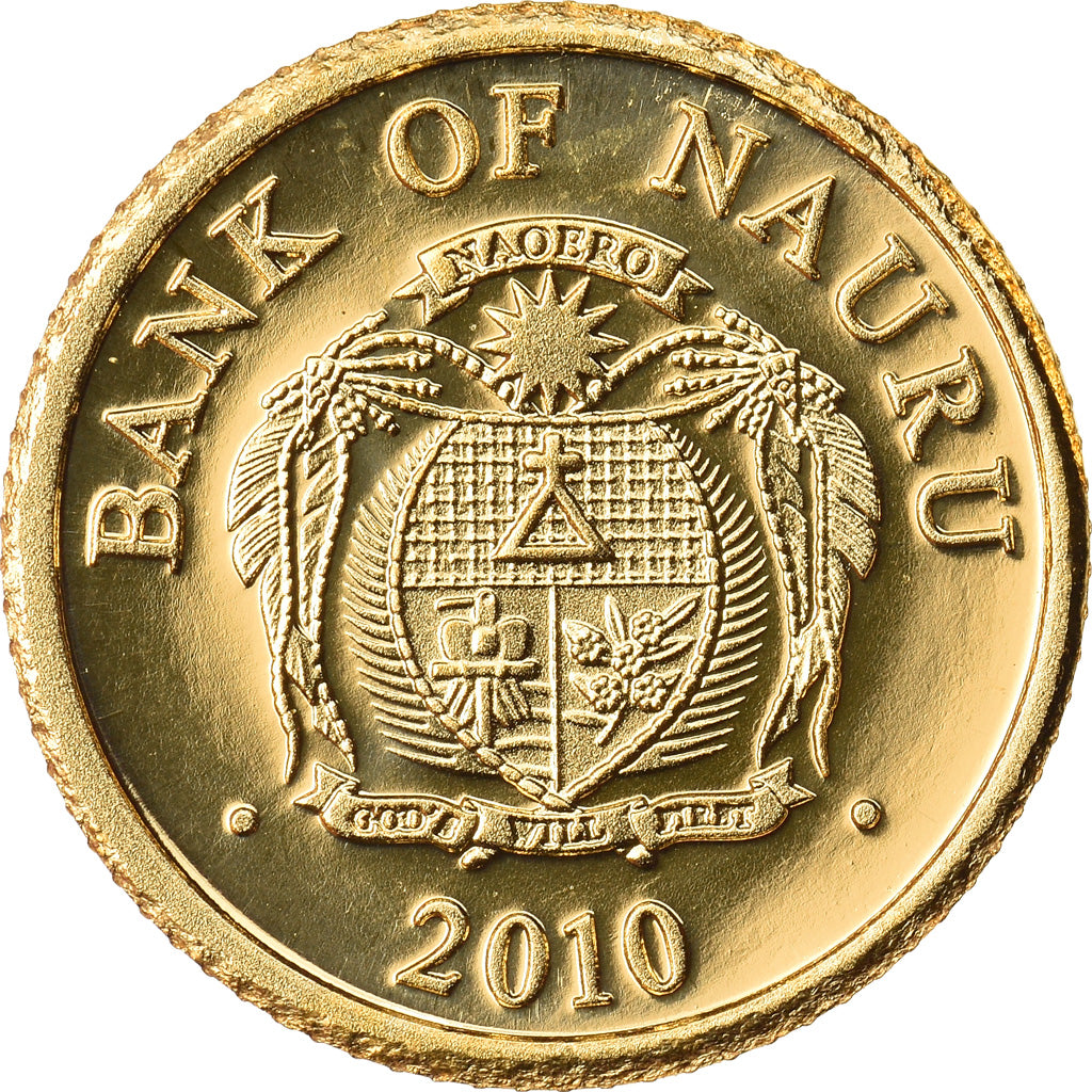 Coin, Nauru, Mother Teresa, 5 Dollars, 2010, MS(65-70), Gold