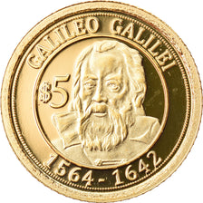 Coin, Nauru, Galileo Galilei, 5 Dollars, 2010, MS(65-70), Gold
