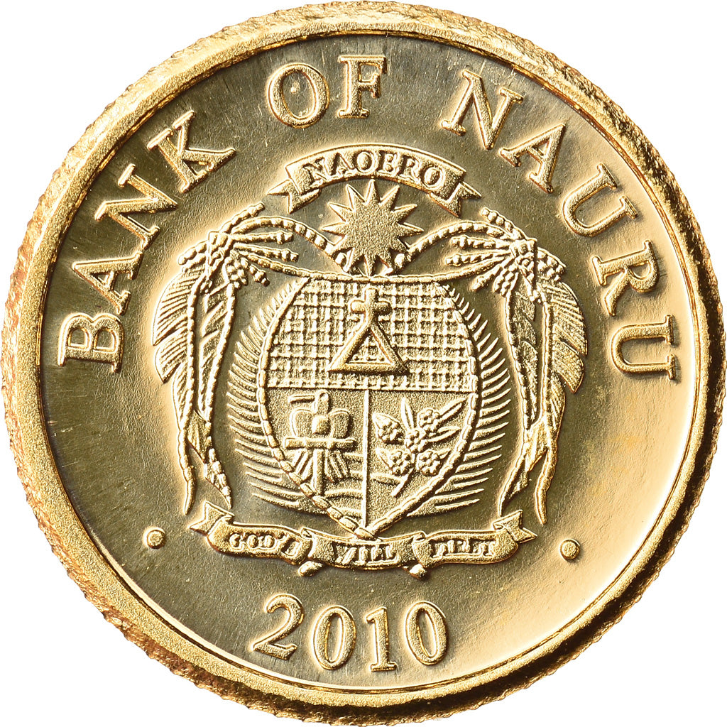 Coin, Nauru, Galileo Galilei, 5 Dollars, 2010, MS(65-70), Gold