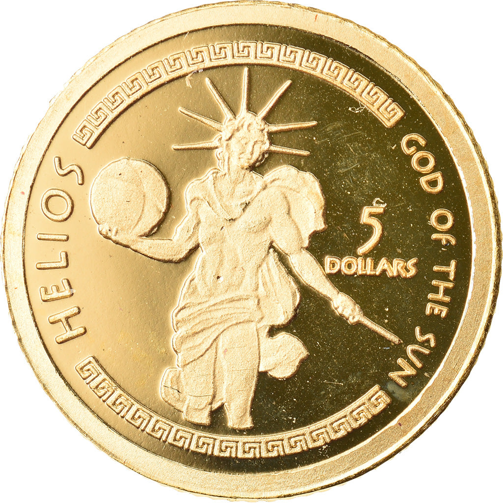 Moneta, Wyspy Cooka, Helios, 5 Dollars, 2009, MS(65-70), Złoto