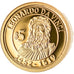 Monnaie, Nauru, Leonard De Vinci, 5 Dollars, 2010, FDC, Or