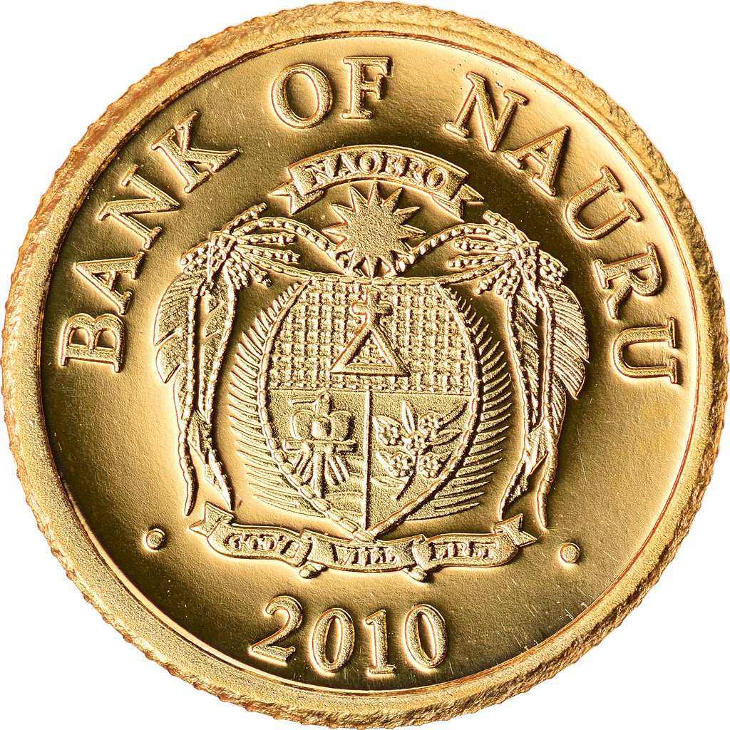Monnaie, Nauru, Leonard De Vinci, 5 Dollars, 2010, FDC, Or