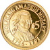 Monnaie, Nauru, Mozart, 5 Dollars, 2010, FDC, Or