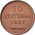 Münze, San Marino, 10 Centesimi, 1937, Rome, UNZ+, Bronze, KM:13