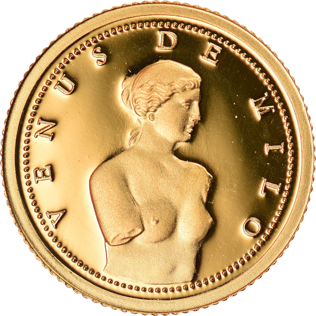 Moneda, Andorra, Vénus de Milo, 5 Dollars, 2008, FDC, Oro