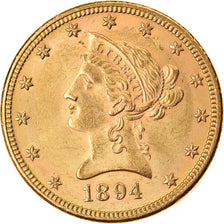Moneda, Estados Unidos, Coronet Head, $10, Eagle, 1894, Philadelphia, EBC, Oro