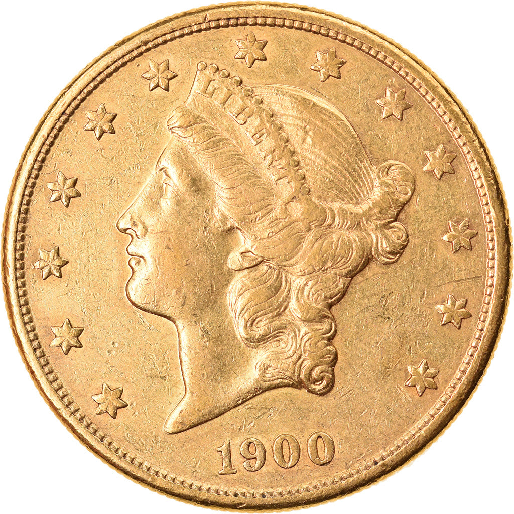 Coin, United States, Liberty Head, $20, Double Eagle, 1900, U.S. Mint, San