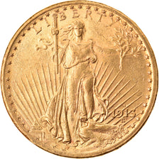 Coin, United States, Saint-Gaudens, $20, Double Eagle, 1913, U.S. Mint, Denver