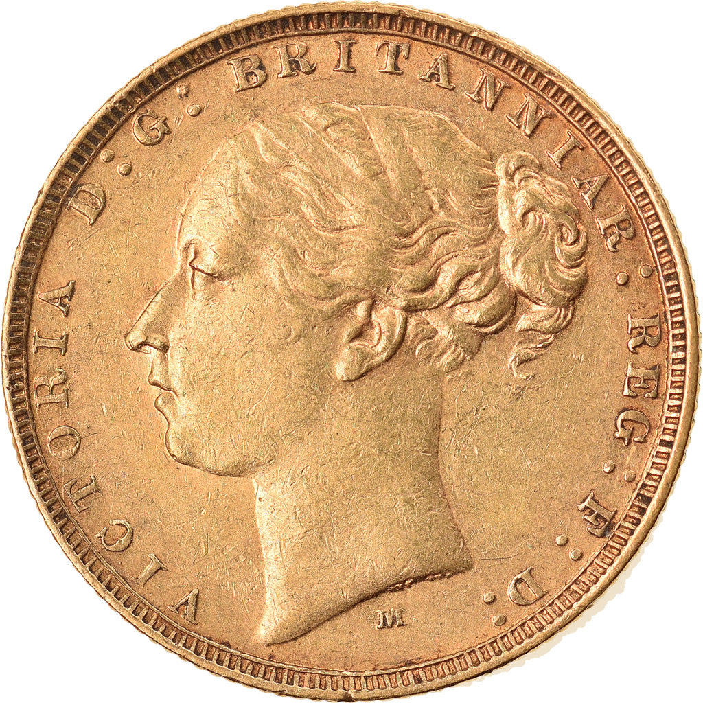 Moneda, Australia, Victoria, Sovereign, 1884, Melbourne, EBC, Oro, KM:7