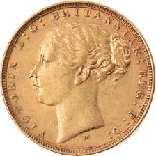 Moneda, Australia, Victoria, Sovereign, 1884, Melbourne, EBC, Oro, KM:7