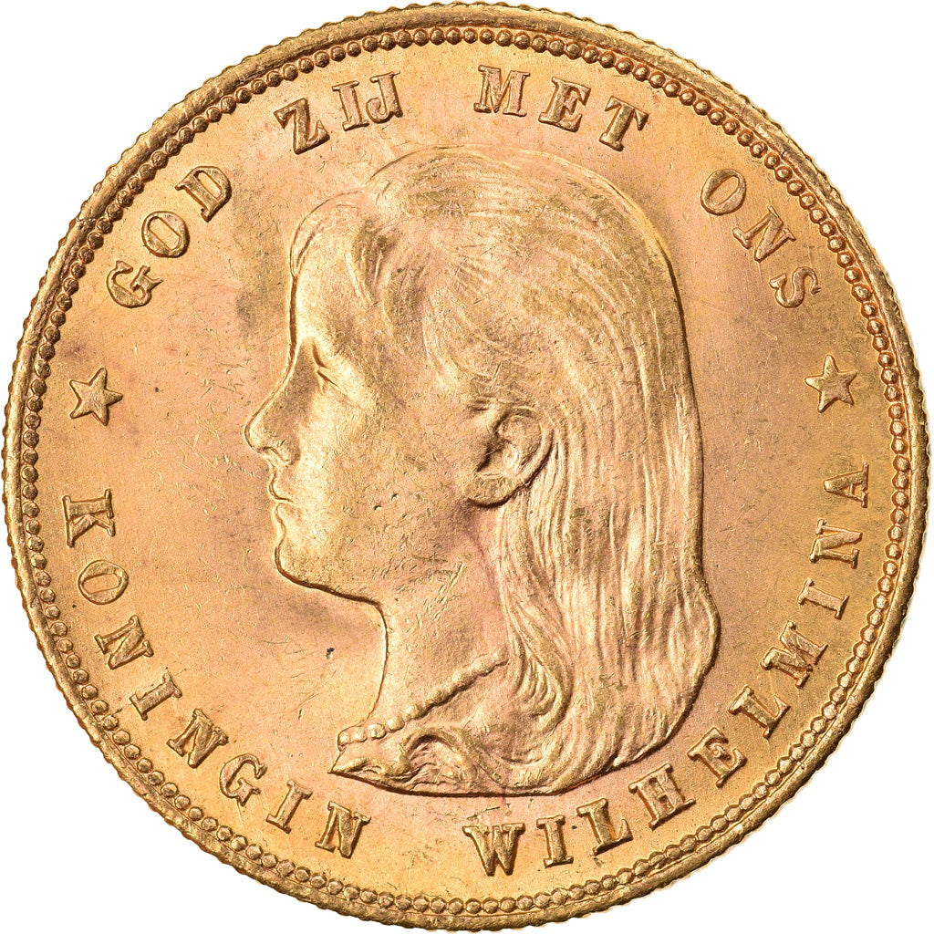 Münze, Niederlande, Wilhelmina I, 10 Gulden, 1897, UNZ, Gold, KM:118