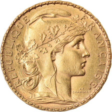 Moeda, França, Marianne, 20 Francs, 1901, Paris, AU(55-58), Dourado, KM:847