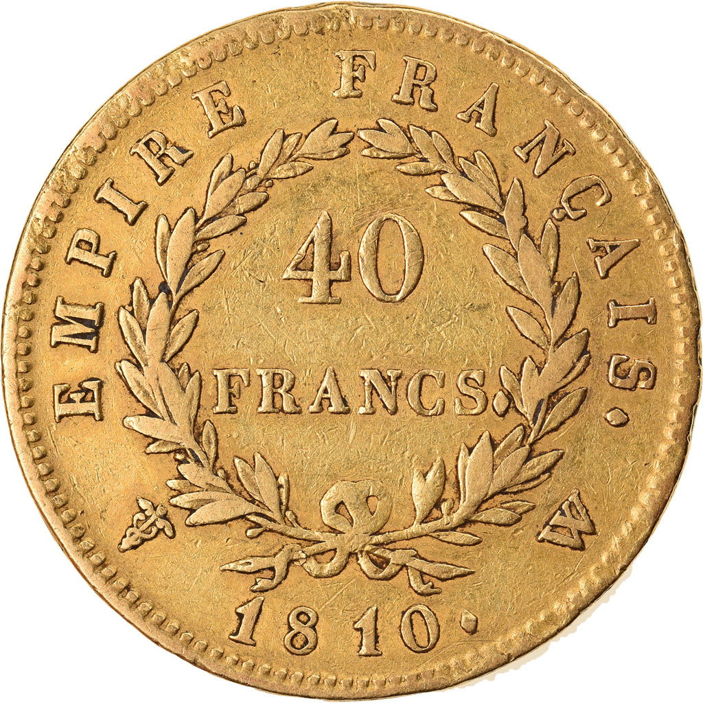 Monnaie, France, Napoléon I, 40 Francs, 1810, Lille, TTB, Or, Gadoury:1084