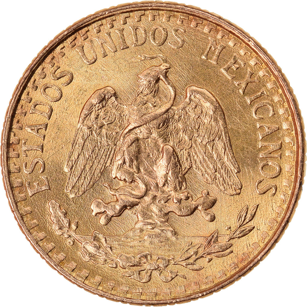 Coin, Mexico, 2 Pesos, 1945, Mexico City, MS(64), Gold, KM:461
