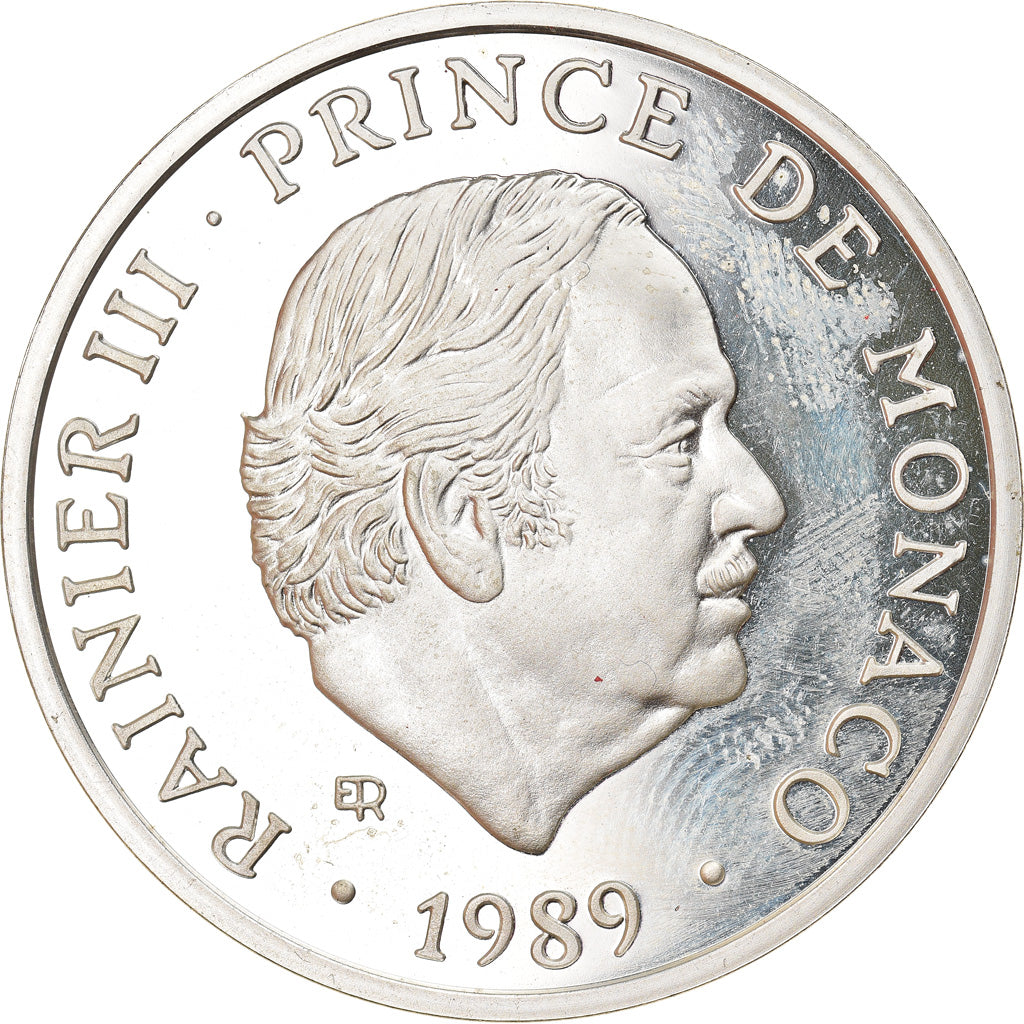 Monaco, Medal, 40 ème Anniversaire de Rainier III, 1989, MS(65-70), Silver