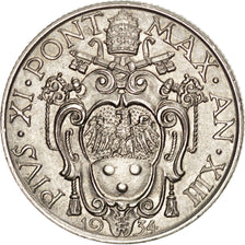VATICAN CITY, Lira, 1934, KM #5, MS(63), Nickel, 7.99