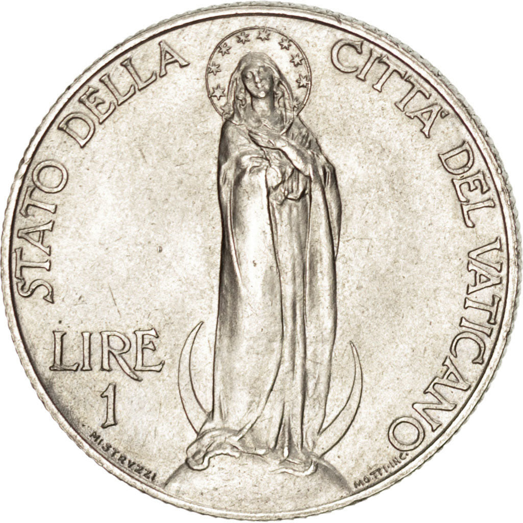 VATICAN CITY, Lira, 1934, KM #5, MS(63), Nickel, 7.99