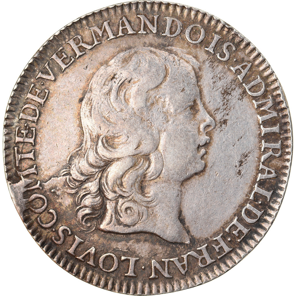 França, Token, Marine, Louis de Vermandois, Amiral de France, 1677, Rara