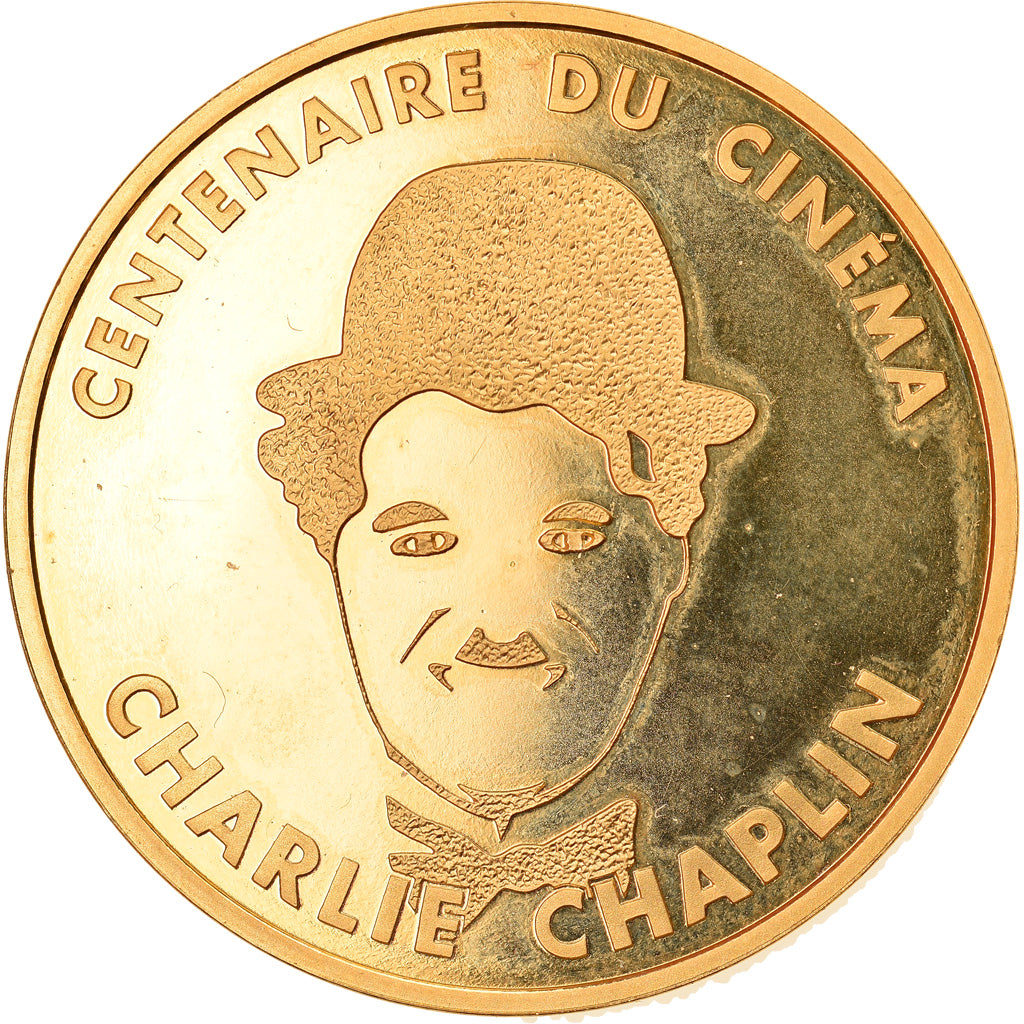 Münze, Frankreich, Charlie Chaplin, 100 Francs, 1995, Paris, STGL, Gold