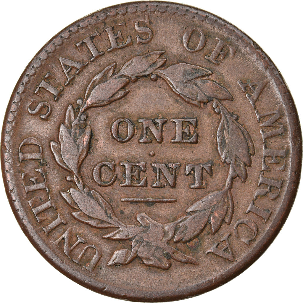 Coin, United States, Coronet Cent, Cent, 1826, U.S. Mint, Philadelphia