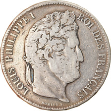 Coin, France, Louis-Philippe, 5 Francs, 1835, Lille, VF(20-25), Silver