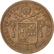 STATI ITALIANI, PAPAL STATES, Gregory XVI, Mezzo (1/2) Baiocco, 1836, Roma, S...