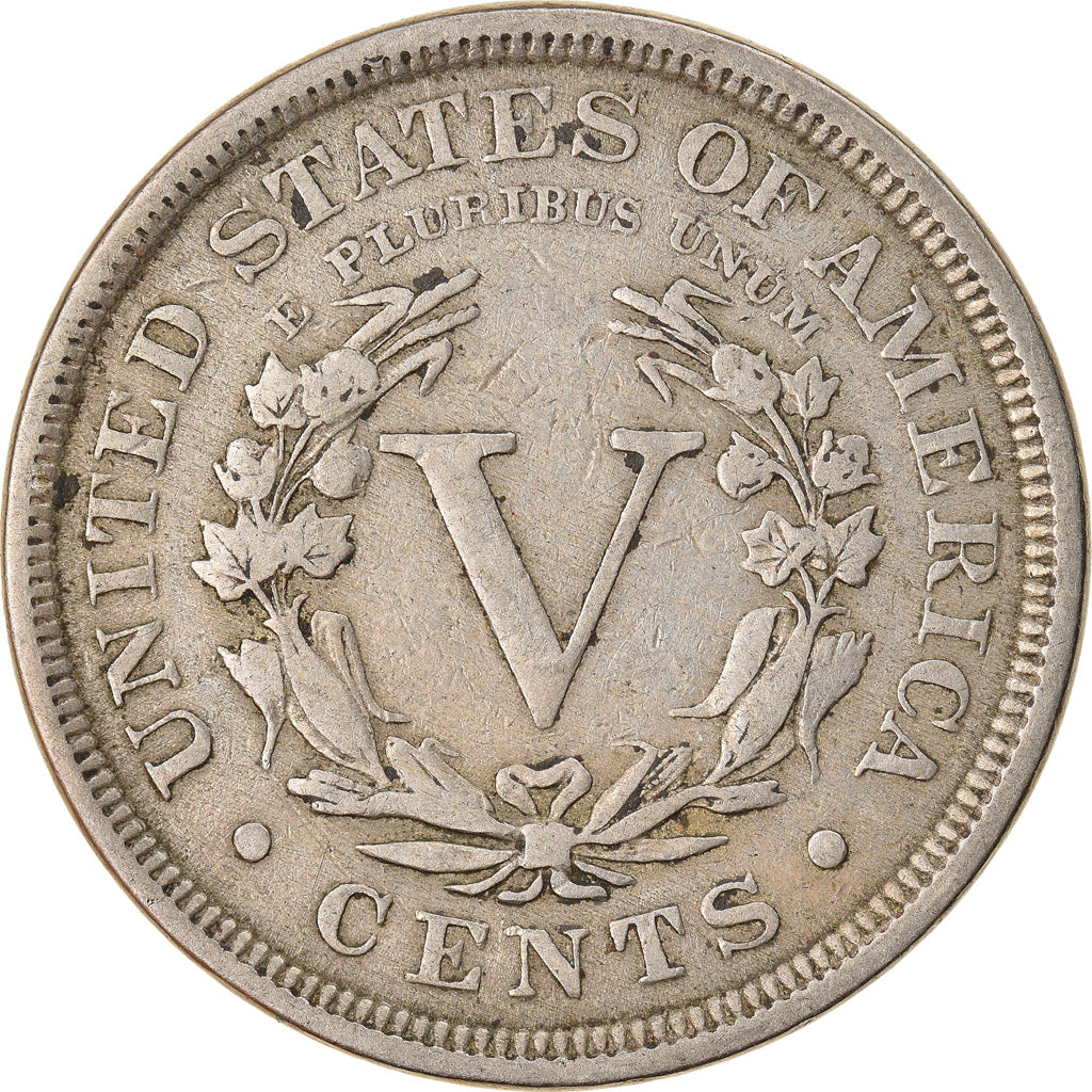 Coin, United States, Liberty Nickel, 5 Cents, 1894, U.S. Mint, Philadelphia