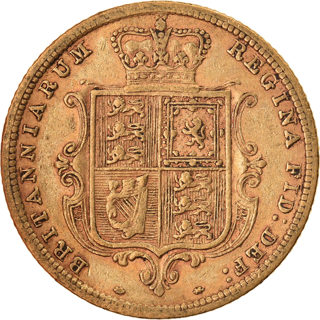 Monnaie, Grande-Bretagne, Victoria, 1/2 Sovereign, 1880, Londres, TB+, Or