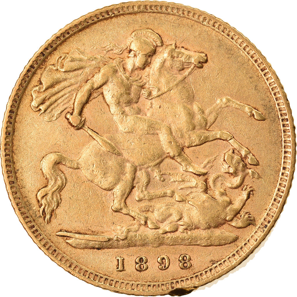 Coin, Great Britain, Victoria, 1/2 Sovereign, 1898, London, EF(40-45), Gold
