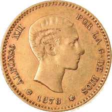 Coin, Spain, Alfonso XII, 10 Pesetas, 1878, Madrid, VF(30-35), Gold, KM:677