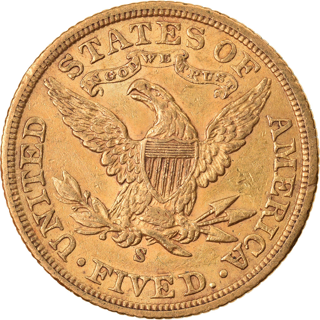 Moneda, Estados Unidos, Coronet Head, $5, Half Eagle, 1901, U.S. Mint, San