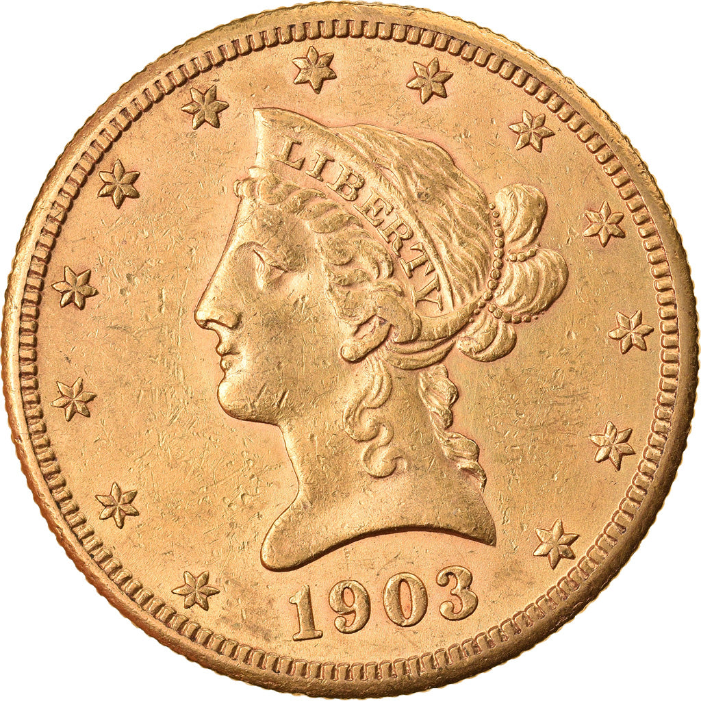 Coin, United States, Coronet Head, $10, Eagle, 1903, U.S. Mint, San Francisco